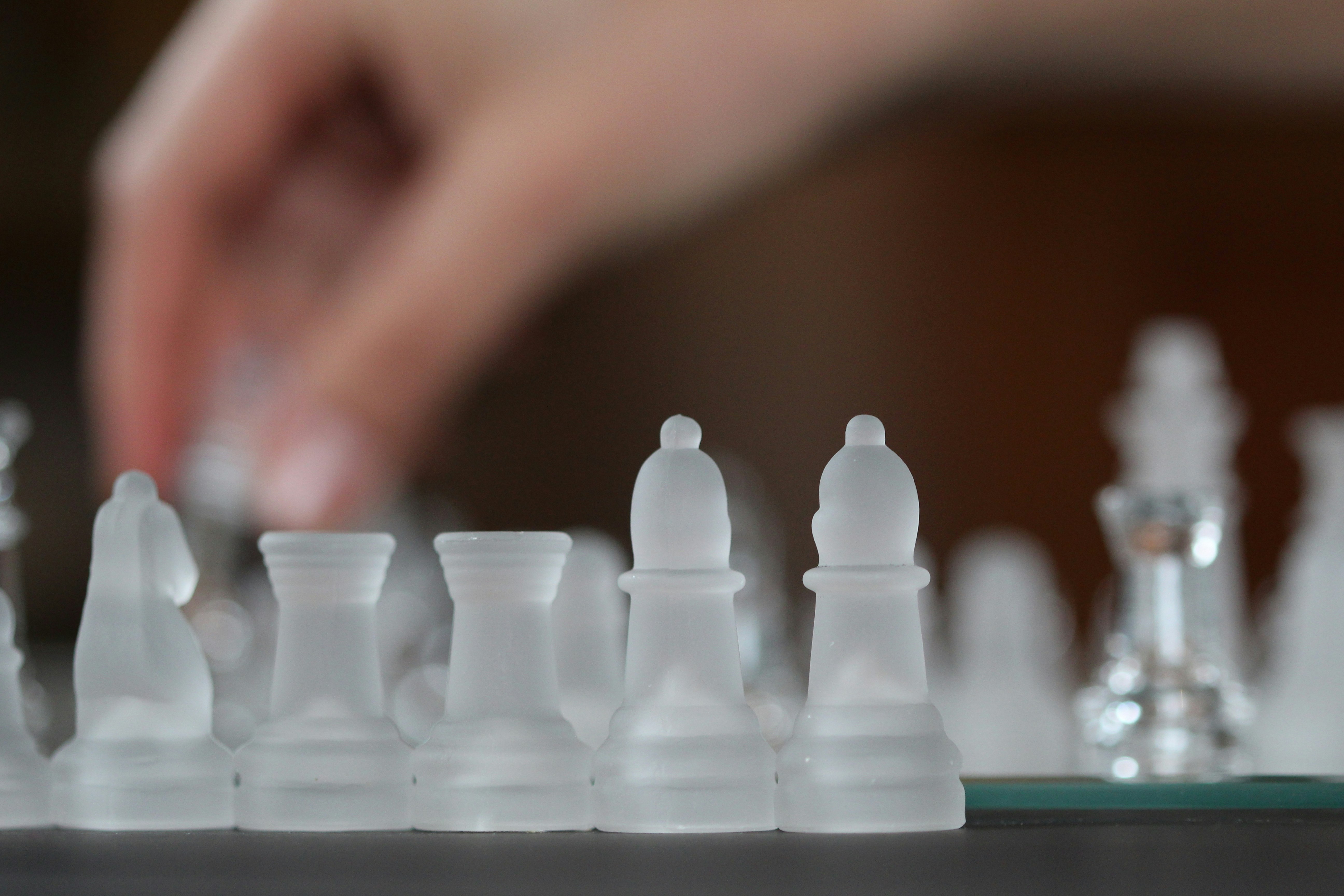 clear acrylic chessboard game set